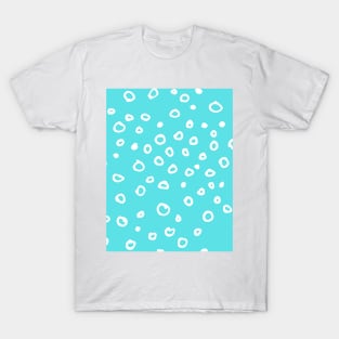 Abstract boho white bubble pattern T-Shirt